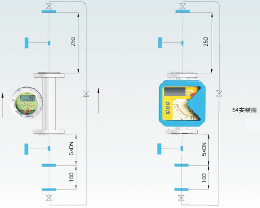 金屬轉(zhuǎn)子流量計(jì)安裝圖示四