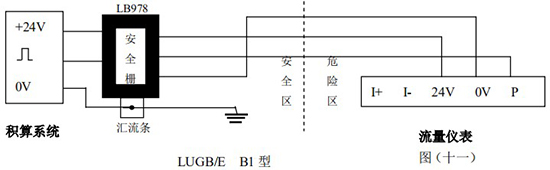 蒸汽渦街流量計工作原理圖防爆接線圖一